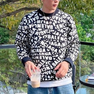 可愛いバレンシアガ 本物 ウールブレンドニットセーター bai54855