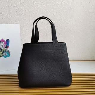 可愛いプラダ 本物 ミディアム レザー ロゴ トートバッグ 1BG384 puu92869