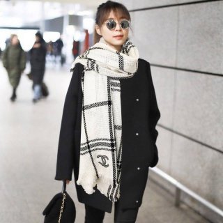希少色 シャネル ストール ウール シルク カシミヤ CC 本物 shw80199