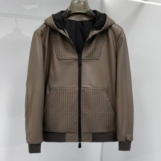 追跡付ボッテガ ヴェネタ 本物 ラム レザー アノラック プルオジャケット bol09511