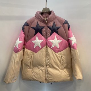 ミュウミュウ ダウンジャケット 星 本物 キルティング ナイロン myi68851