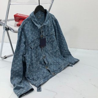 送料込シュプリーム×ルイヴィトン 本物 モノグラムデニムジャケット HDAWALL65250