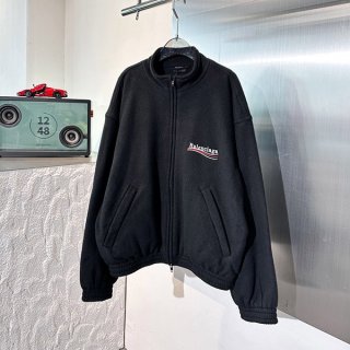 バレンシアガ 本物 POLITICAL CAMPAIGN フリース ジップアップジャケット bag70476