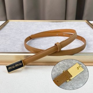n級品 おすすめミュウミュウ Logo スリム ベルト 本物 メタルバックル myv55406