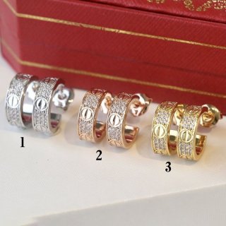 入手困難カルティエ ピアス 本物 トリニティ イヤリング ゴールド 3色 kah14618