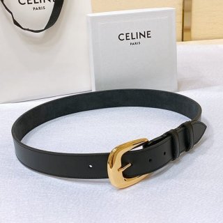 確保済みセリーヌ ミディアム ウエスタン ベルト 3.5cm 本物 Cei28870