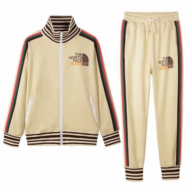★日本!!人気！グッチ×ノースフェイス 上下 セット 本物 GGジャガードコット gup22819