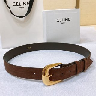 一目惚れセリーヌ ミディアム ウエスタン ベルト 3.5cm 本物 Cem01820