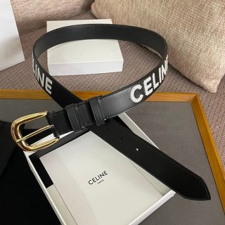 ハイブランド セリーヌ 本物 ラージ ウエスタン ベルト 35mm Cem17857