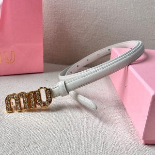 n級品 おすすめミュウミュウ Logo スリム ベルト 本物 メタルバックル myu72162