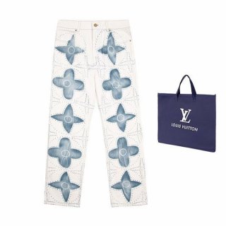 ルイヴィトン デニムパンツ モノグラムパッチワーク vul28033 ルイヴィトン デニムパンツ モノグラムパッチワーク vul28033