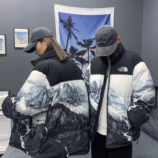 ★日本!!人気！ヌプシ 本物 シュプリーム ノースフェイス ダウン レザーダウンジャケット Shd08554