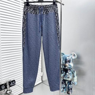 最新でオシャレディオール 本物 トラックパンツ コットン カシミヤ ロゴ dez61039