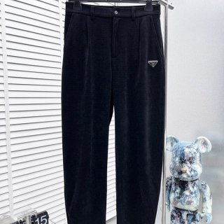 プラダ バージンウール ストレッチ ナッテ パンツ 本物 puk87877
