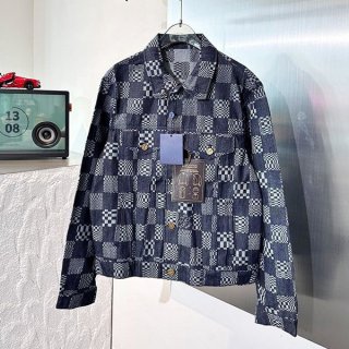 【新作23AW】ルイヴィトン ダミエ刺繍 デニムジャケット コピー vuz01267 【新作23AW】ルイヴィトン ダミエ刺繍 デニムジャケット コピー vuz01267