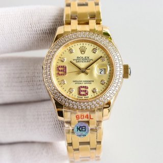 入手困難 ロレックス 本物 デイトジャスト パールマスター 34MM roq50607