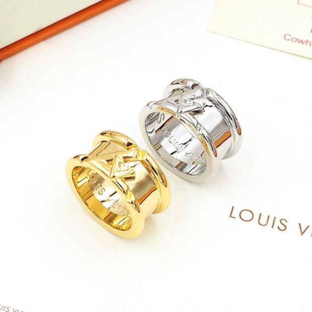 ★日本!!人気！ルイヴィトン☆バーグ バンドー LV リング 本物 シルバー/ゴールド 2色 Q9059A