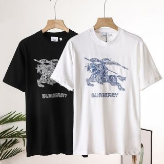 送料込バーバリー 本物 エンブロイダリーEKD Tシャツ Bad45736