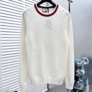 グッチ GG パーフォレーテッド コットン セーター 本物 740501