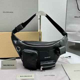 人気No1バレンシアガ 本物 Superbusy アリーナラムスキン ベルトバッグ bav24610