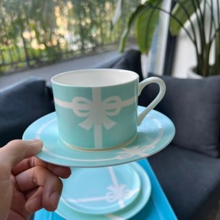 ティファニー 本物☆コーヒー ティーカップ ソーサーセット 4個セット Tiy30261
