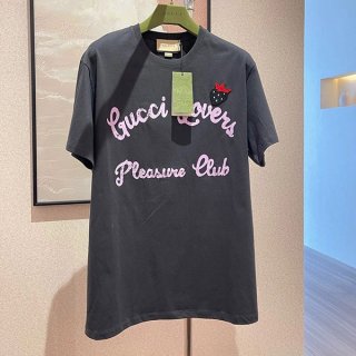グッチ プリント コットンジャージー Tシャツ 本物 guk73440