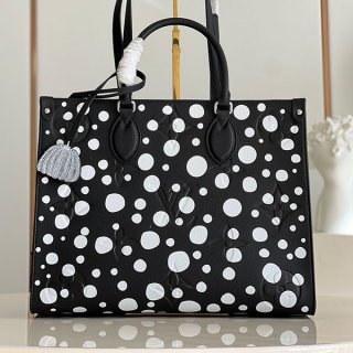 LV × YK オンザゴー MM 本物 ルイヴィトン × 草間彌生 M46389