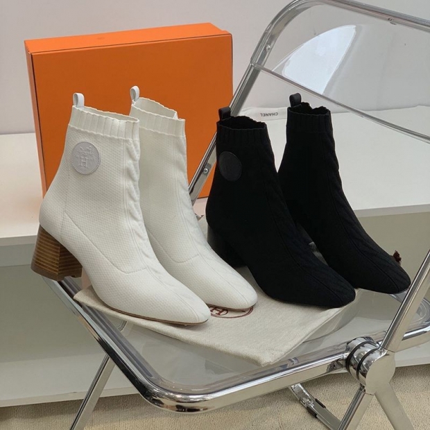希少色★エルメス パンプス モカシン 本物 ドニア70 ロゴ 2色 eri62639