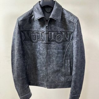 稀少 ルイヴィトン レザー スタジアムジャケット 本物 vur77947