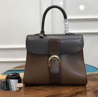 春もの新作デルボー 本物 カーフスキン ブリヨン MM ショルダー ハンドバッグ AA0405AAM024F