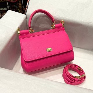 ドルチェ&ガッバーナ SICILYバッグ 本物 DAUPHINEレザー スモールサイズ dgp07845
