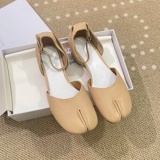 争奪戦メゾン マルジェラ 本物 タビアンクルストラップバレリーナ サンダル Mai31697