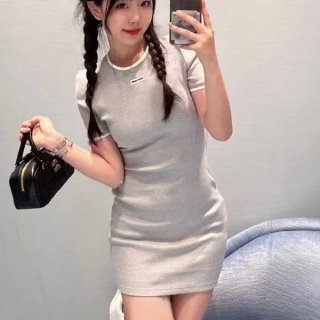 ブティックミュウミュウ ニット 本物 ストライプトップス ロゴ mya60761