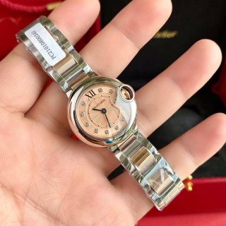完売必至カルティエ 本物 バロンブルー 28ｍｍ WE902052