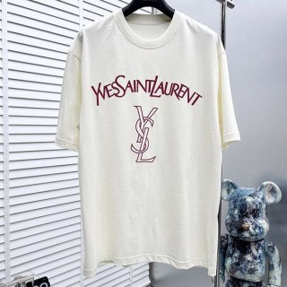 すぐ届く サンローラン 本物 コットンジャージーTシャツ Sav18232
