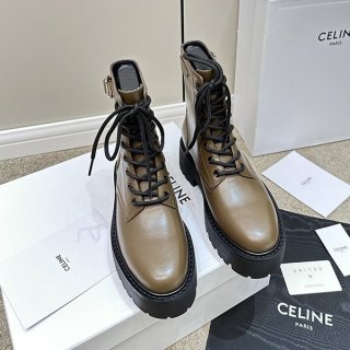 注目度抜群！セリーヌ バルキー レースアップブーツ 本物 Cew51847