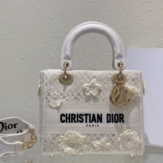 【こだわりある刺繍！】レディディオール 本物 バッグ ミディアム def63732