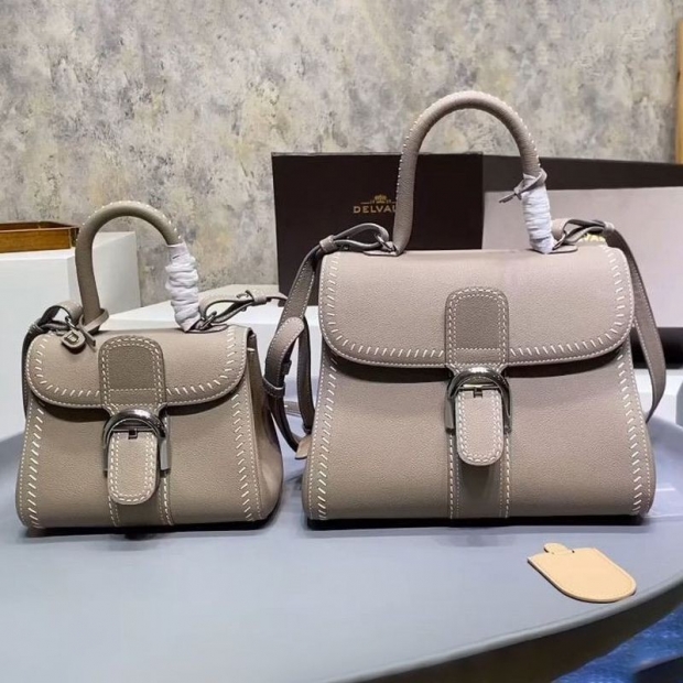 希少色デルボー カーフスキン ブリヨン ショルダー ハンドバッグ 本物 2サイズ☆送料込 Def25681
