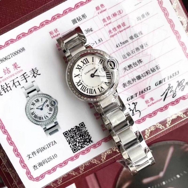 ☆超人気☆カルティエ バロンブルー ２８ｍｍ 本物 W4BB0015