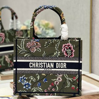 ディオール ブックトート 本物 Petites Fleurs スモールバッグ dej41558