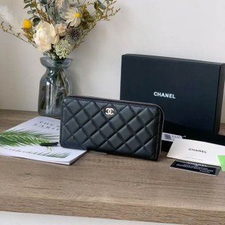 シャネル 長財布 本物★ラウンドファスナー sha52484