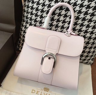 21-22AW【デルボー ショルダーバッグ 本物】ブリヨン Ivoryステッチ ミディアムハンドバッグ Dei03009