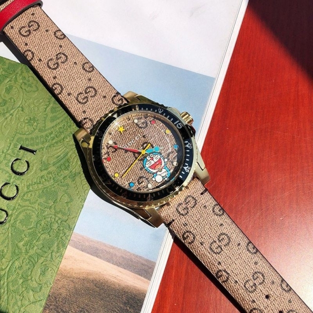 《大人気》グッチ ドラえもんコラボ【グッチ 時計 本物】贅沢なお洒落☆話題Dive watch 38mm gug93137