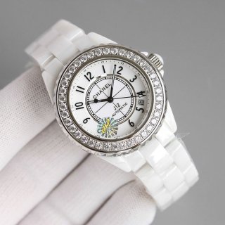 送料込シャネル 本物 J12 38 20周年記念 shs03559