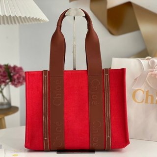 確保済みクロエ ウッディ 本物 ミディアム キャンバストートバッグ chh73689