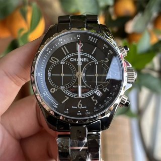 新作限定シャネル J12 本物 時計 41mm ブラック shb69702