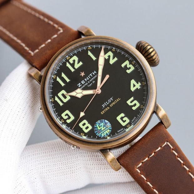 大人気!!新色ゼニス パイロットタイプ20 本物 エクストラスペシャル45mm zem81627