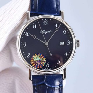送料込ブレゲ 本物 クラシック シリシオン メンズ 38 mm 時計 2色 bua10877
