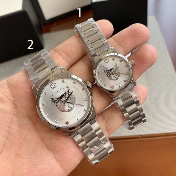 可愛いグッチ G-タイムレス ウォッチ 本物☆猫 38mm/27mm 腕時計 gur33442