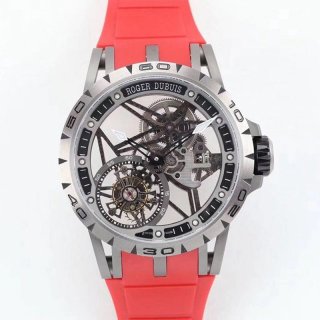定番ロジェデュブイ エクスカリバー スパイダー チタン 本物 45MM roe77068